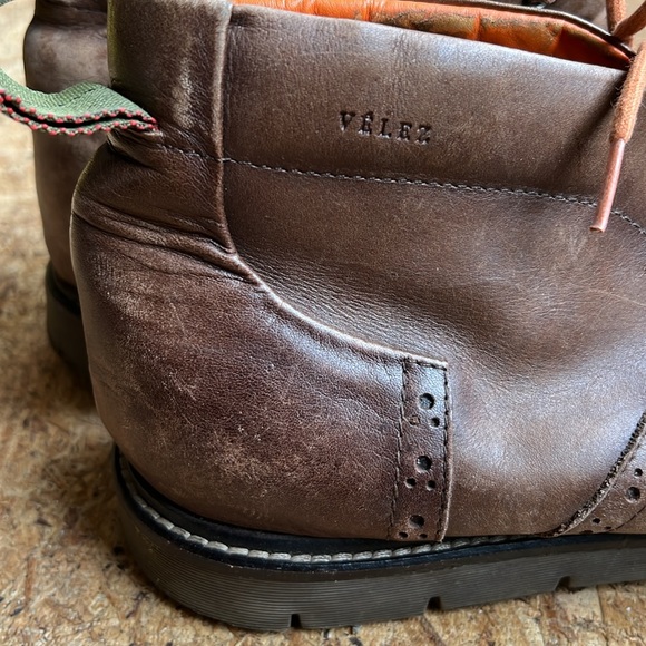 Velez Brown Leather Ankle Boots - Picture 8 of 8